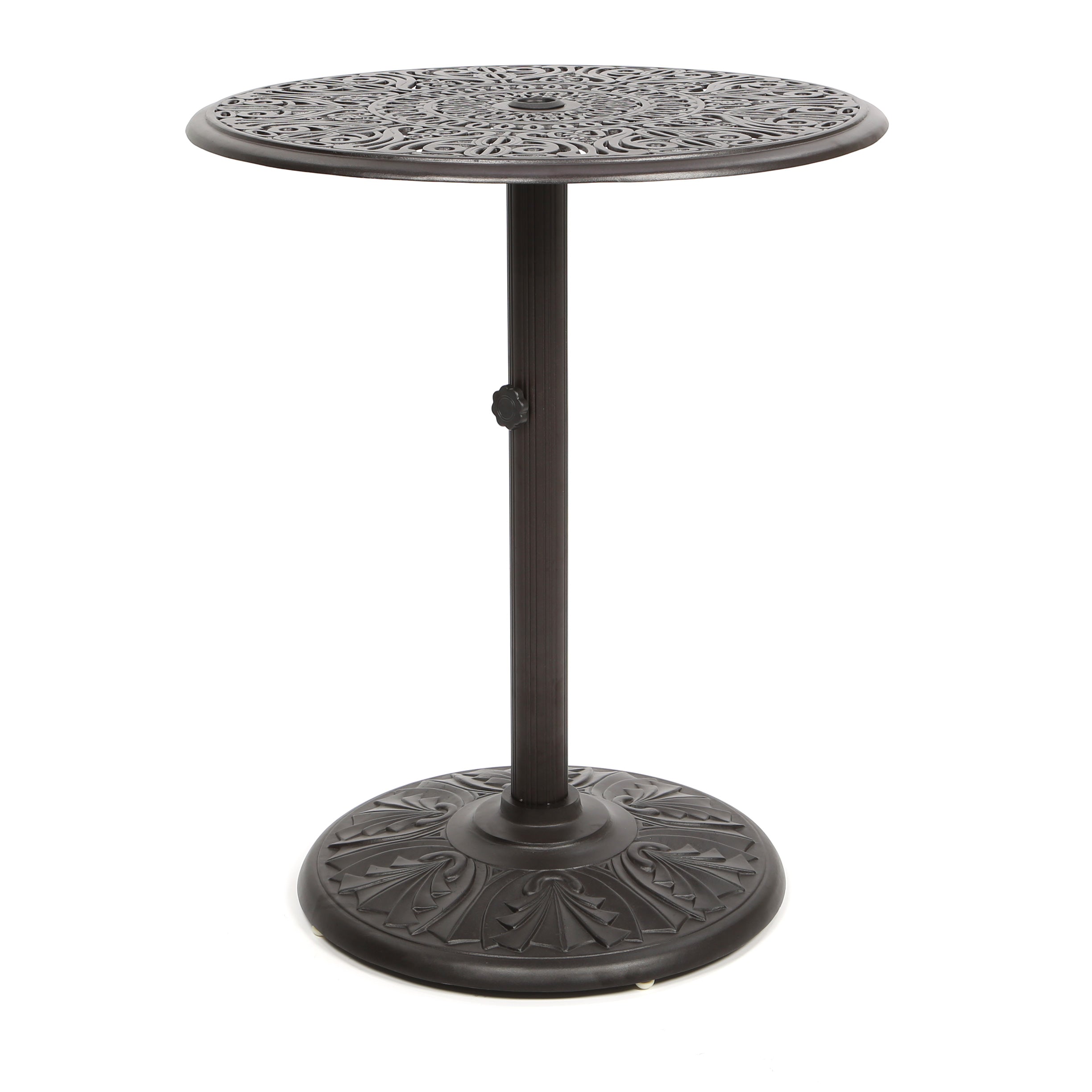 30" Round Tuscany Pedestal Counter Height Table by Hanamint | Aluminum ...