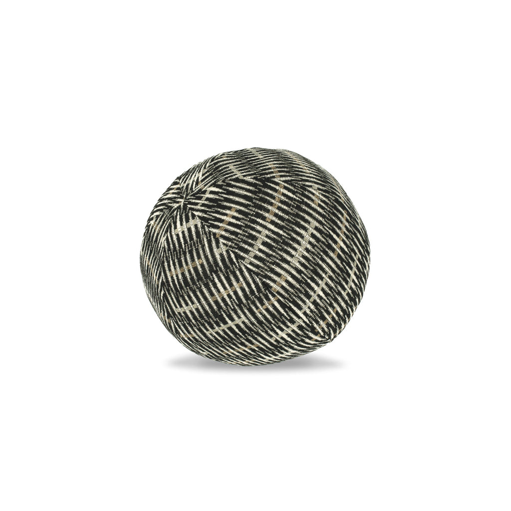 12" Round Elaine Smith Orb Pillow Intertwine Ebony