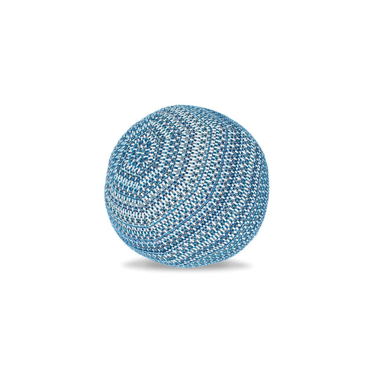 12" Round Elaine Smith Orb Pillow Kaleidoscope Indigo