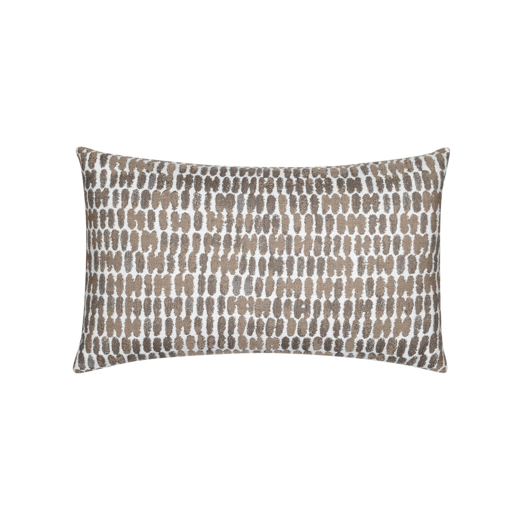 Elaine Smith Thumbprint Latte Lumbar Pillow