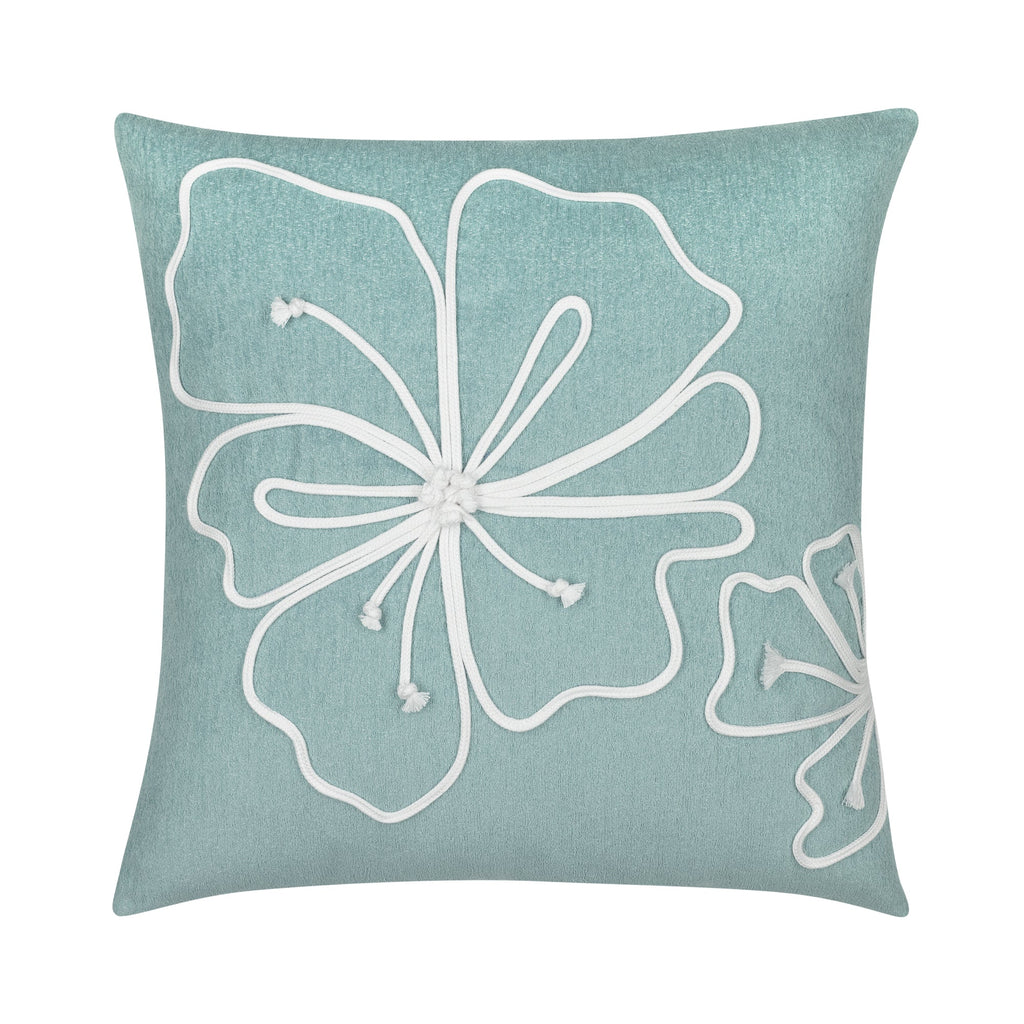 Elaine Smith Hibiscus Mist 22 Square Pillow