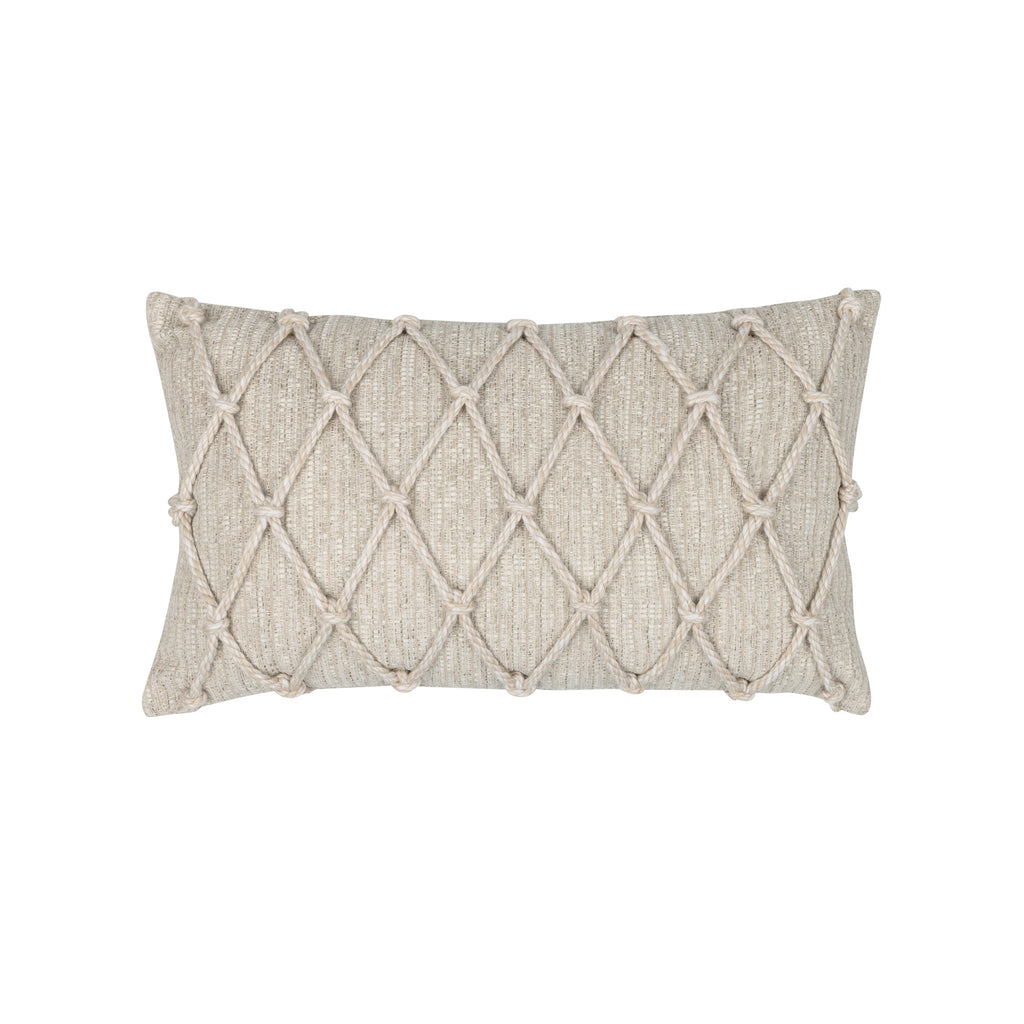 Elaine Smith Macrame Fawn Lumbar Pillow