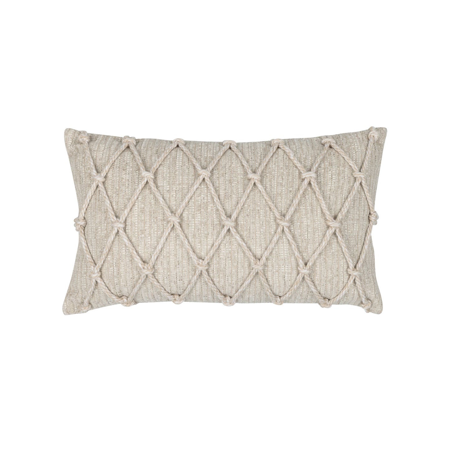 Elaine Smith Macrame Fawn Lumbar Pillow, image 1