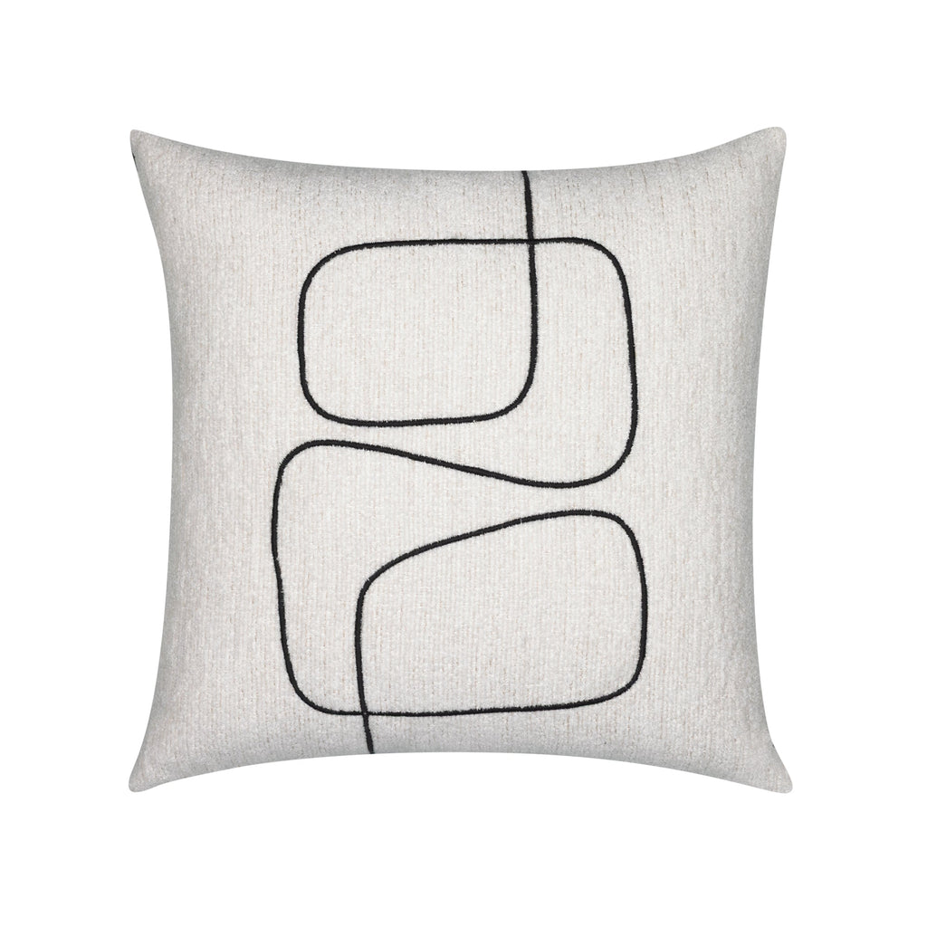 Elaine Smith 20 Square Pillow Linear Luxe Ebony