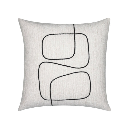 Elaine Smith 20 Square Pillow Linear Luxe Ebony