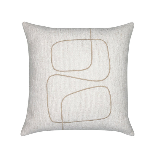 Elaine Smith 20 Square Pillow Linear Luxe Oyster
