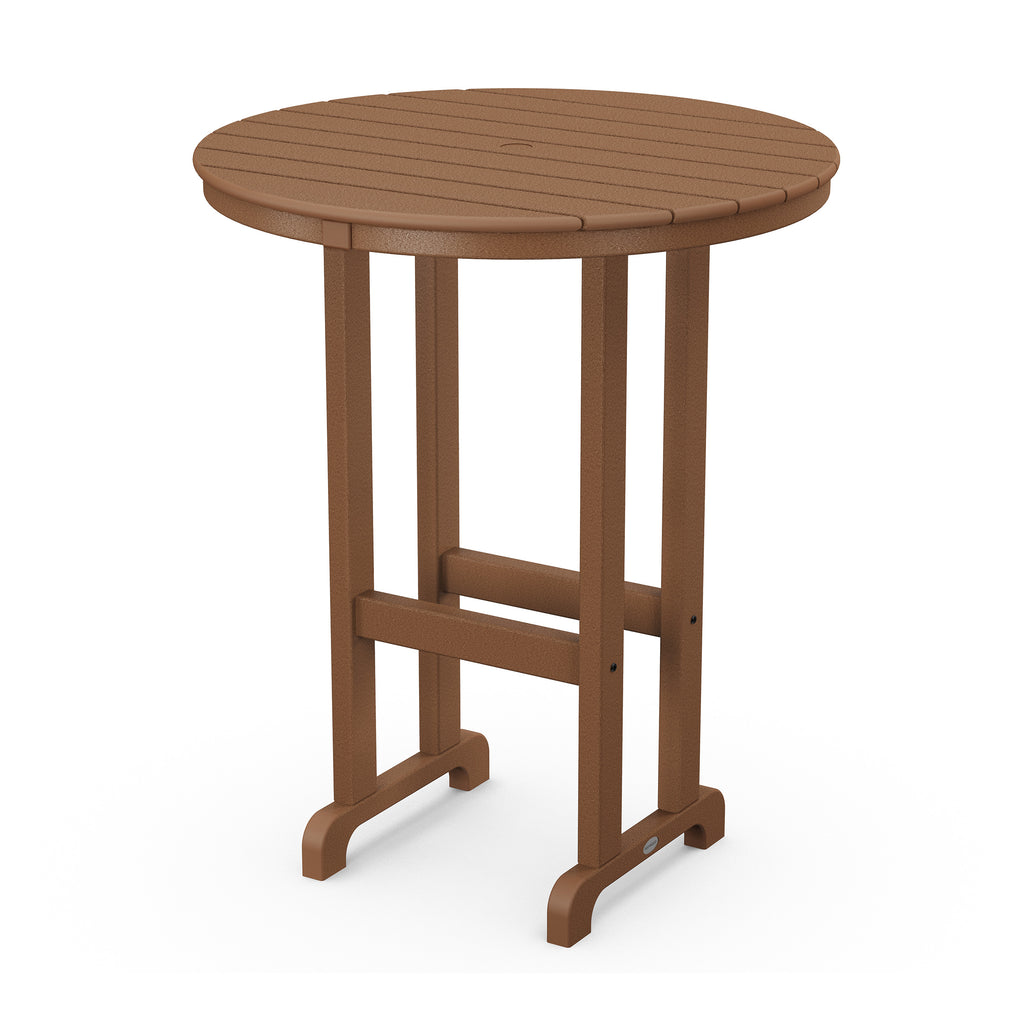 36 Round Farmhouse Bar Table Teak