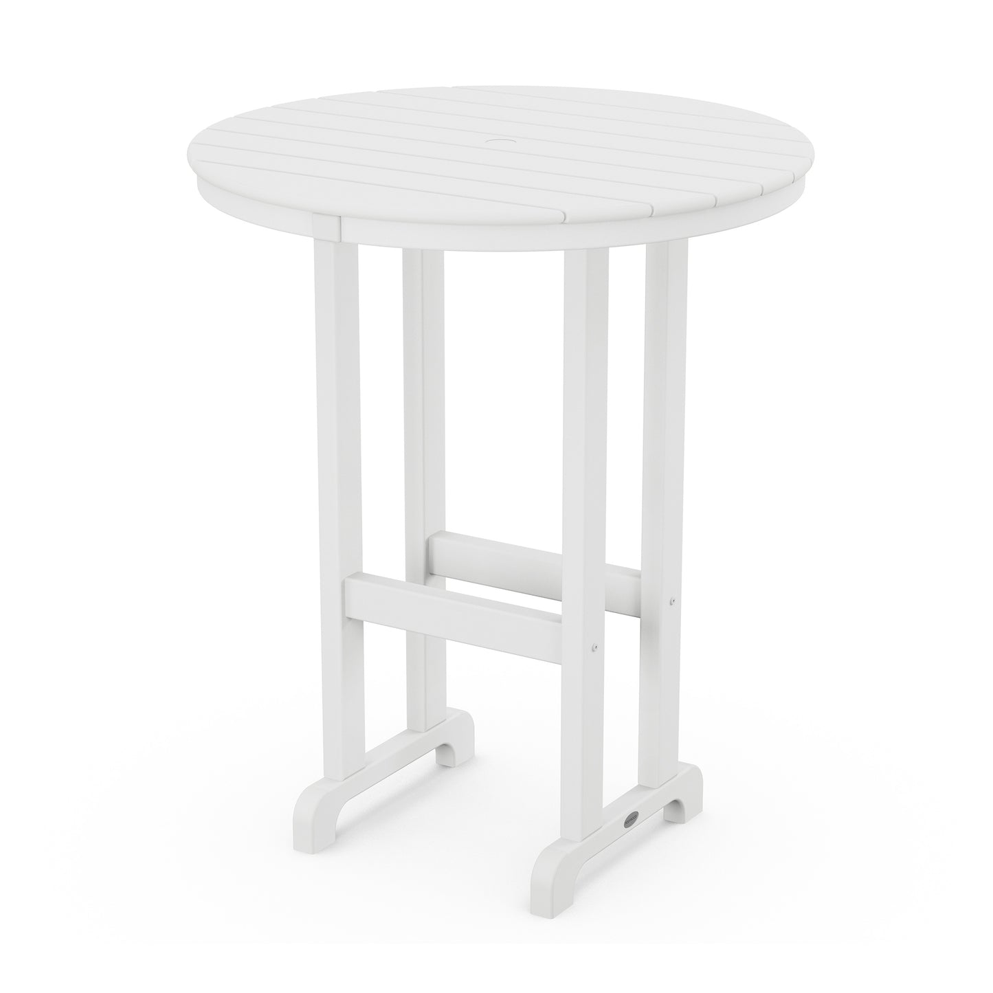 36 Round Farmhouse Bar Table White, image 7