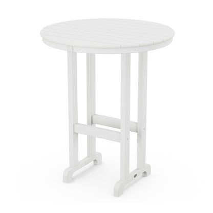 
                  36 Round Farmhouse Bar Table White - Image 7
                