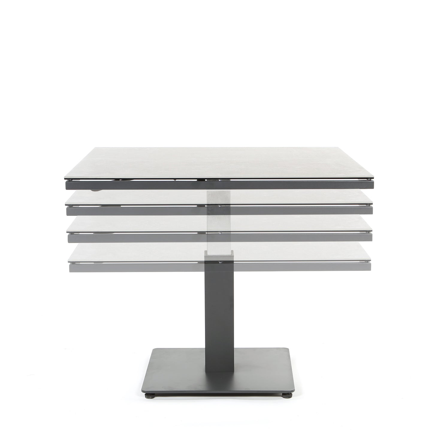 37 Square Adjustable Height Table at Different Heights, image 3