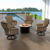 42 Round Chat Height Capri Fire Pit Canyon Taupe Top Environmental