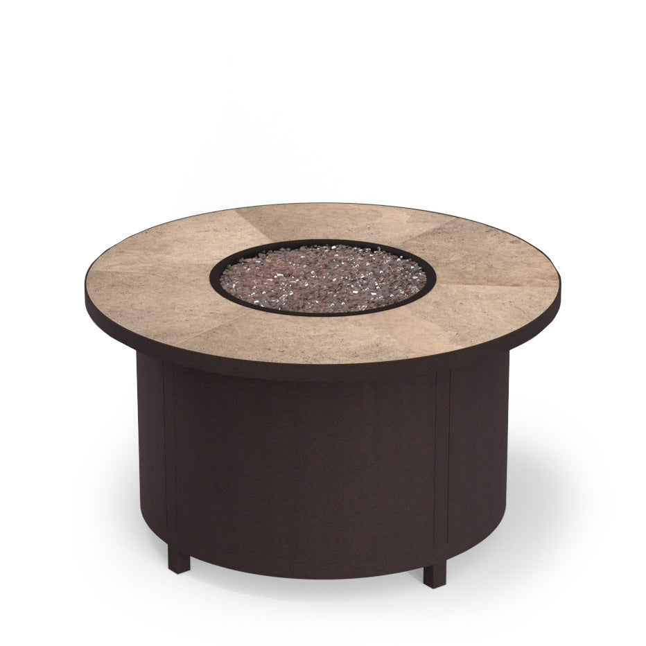 42 Round Chat Height Capri Fire Pit Canyon Taupe Top, image 11