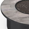 42 Round Chat Height Capri Fire Pit Silver Oak Top Detail