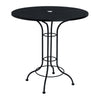 42 Round Mesh Top Bar Table Smooth Black