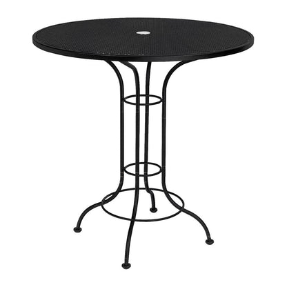 
                  42 Round Mesh Top Bar Table Textured Black - Image 10
                