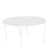 42 Round Mesh Top Chat Table Hammered Whit