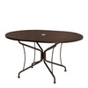 42 x 54 Mesh Top Oval Dining Table Espresso