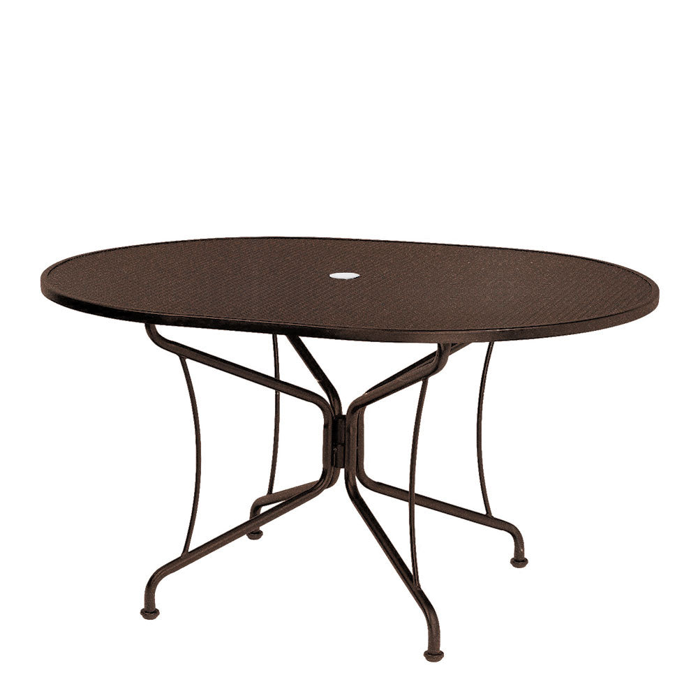 42 x 54 Mesh Top Oval Dining Table Espresso, image 3