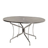 42 x 54 Mesh Top Oval Dining Table Graphite