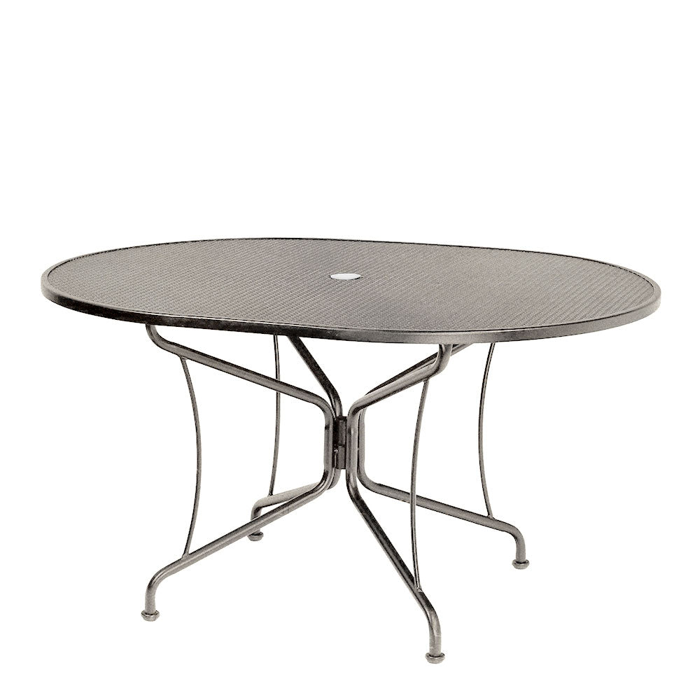 42 x 54 Mesh Top Oval Dining Table Graphite, image 4