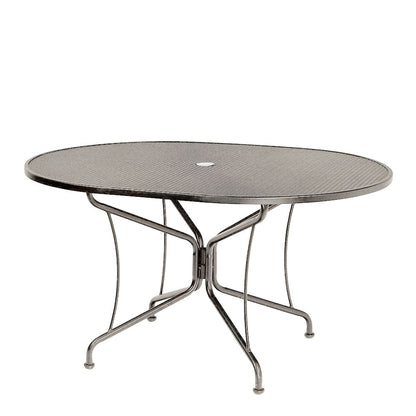 
                  42 x 54 Mesh Top Oval Dining Table Graphite - Image 4
                