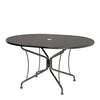 42 x 54 Mesh Top Oval Dining Table Gray Shimmer