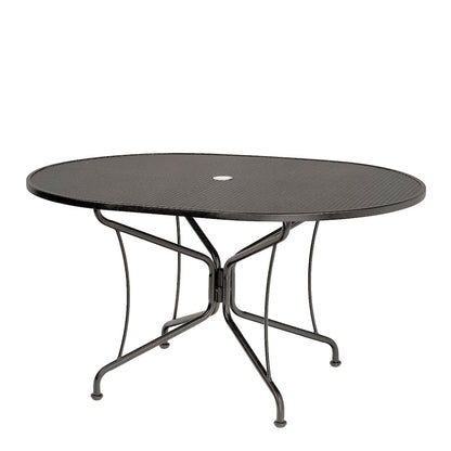 
                  42 x 54 Mesh Top Oval Dining Table Gray Shimmer - Image 5
                