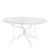 42 x 54 Mesh Top Oval Dining Table Hammered White