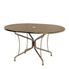 42 x 54 Mesh Top Oval Dining Table Khaki