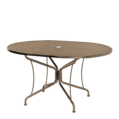 
                  42 x 54 Mesh Top Oval Dining Table Khaki - Image 7
                