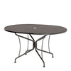 42 x 54 Mesh Top Oval Dining Table Pewter