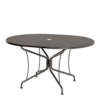 
                  42 x 54 Mesh Top Oval Dining Table Pewter - Image 8
                