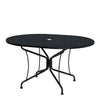 42 x 54 Mesh Top Oval Dining Table Smooth Black