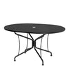 42 x 54 Mesh Top Oval Dining Table Textured Black