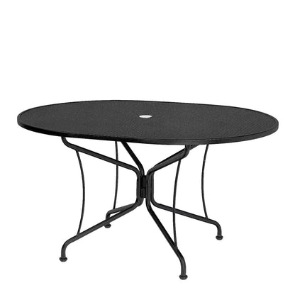 
                  42 x 54 Mesh Top Oval Dining Table Textured Black - Image 10
                