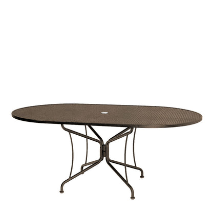 42 x 72 Mesh Top Oval Dining Table Aztec Bronze