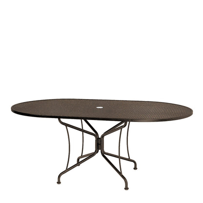 
                  42 x 72 Mesh Top Oval Dining Table Chestnut Brown - Image 2
                