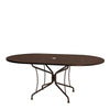 42 x 72 Mesh Top Oval Dining Table Espresso