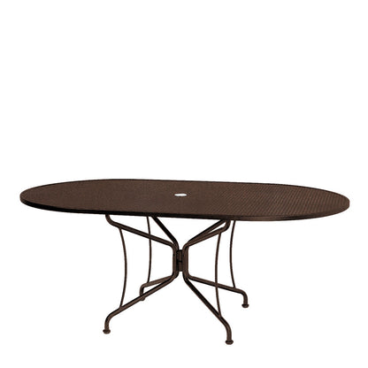 
                  42 x 72 Mesh Top Oval Dining Table Espresso - Image 3
                