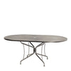 42 x 72 Mesh Top Oval Dining Table Graphite