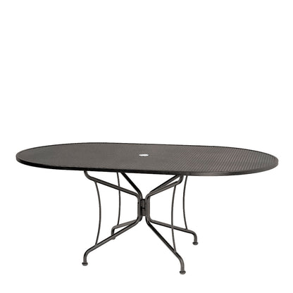 
                  42 x 72 Mesh Top Oval Dining Table Gray Shimmer - Image 5
                