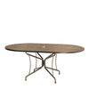 42 x 72 Mesh Top Oval Dining Table Khaki