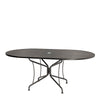 42 x 72 Mesh Top Oval Dining Table Pewter