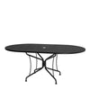 42 x 72 Mesh Top Oval Dining Table Textured Black