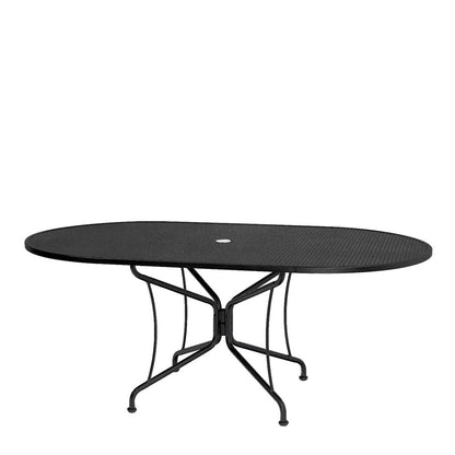 
                  42 x 72 Mesh Top Oval Dining Table Textured Black - Image 10
                