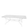 42 x 84 Mesh Top Dining Table Hammered White