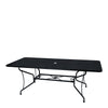 42 x 84 Mesh Top Dining Table Smooth Black