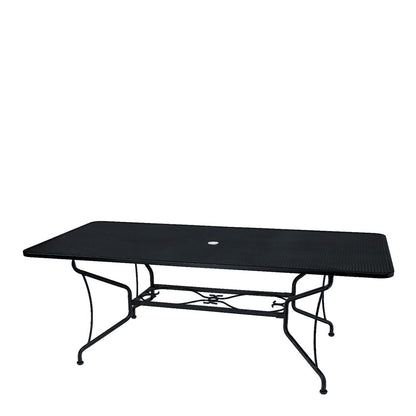 
                  42 x 84 Mesh Top Dining Table Smooth Black - Image 9
                