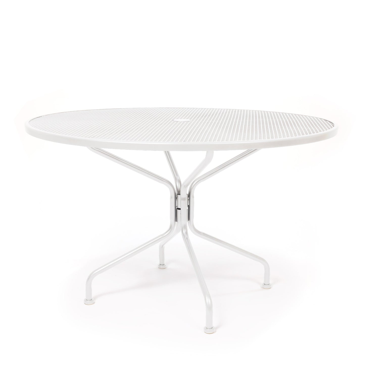48 Round Mesh Top Dining Table Acoustic White Finish, image 3