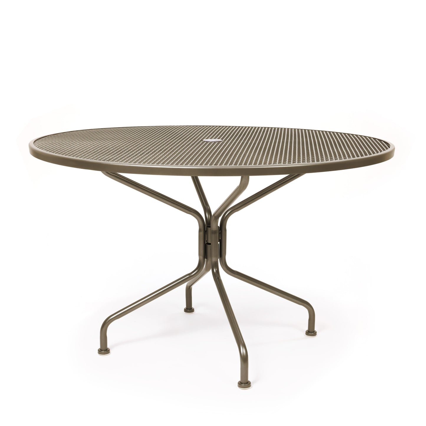 48 Round Mesh Top Dining Table Aged Teak Finish, image 17